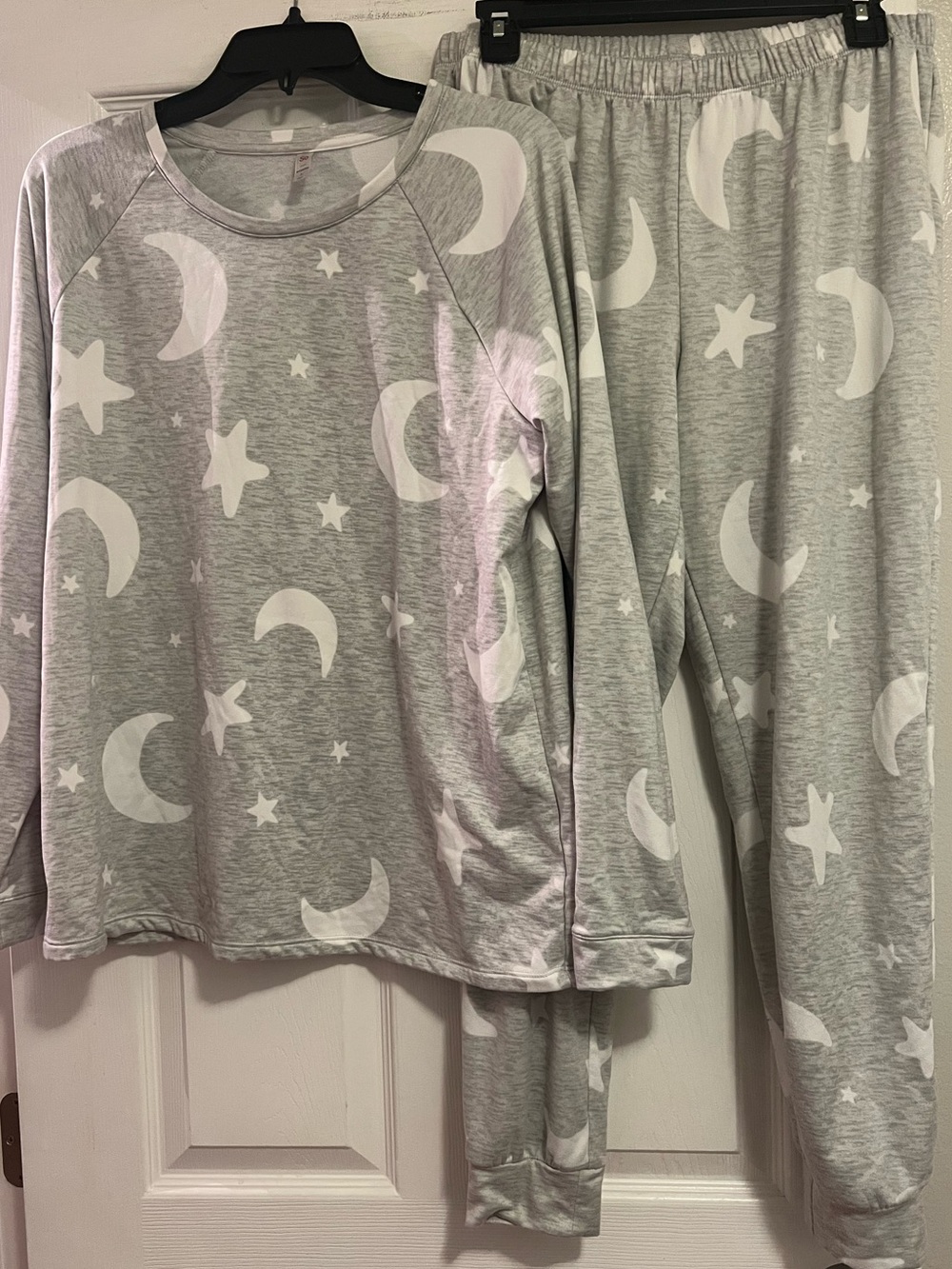 Like New! Grey Moon & Stars Pajama Set - VERY Soft- Size Large